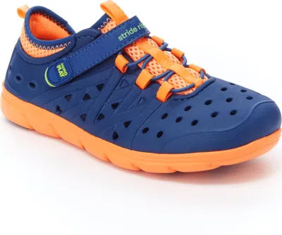 Stride Rite Big Kid's Made2play Phibian Water Shoe In Navy/orange In Blue