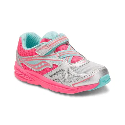 Stride Rite Kids' Girl Baby Ride Sneakers In Silver / Coral In Multi