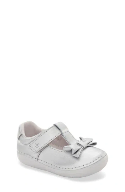 Stride Rite Kids' Faye Mary Jane In Silver
