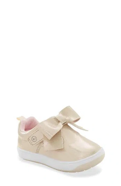 Stride Rite Kids' Kamila Bow Mary Jane Sneaker In Champagne