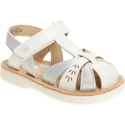 Stride Rite Kids' Kehlani Laser Cut Sandal In White