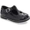 Stride Rite Kids' Susie T-strap Flat In Black Patent