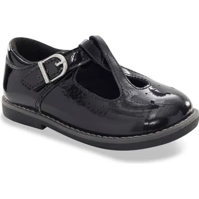 Stride Rite Kids' Susie T-strap Flat In Black Patent