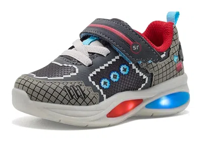 Stride Rite Lighted Sneaker (toddler/little Kid) Kid's Shoes Console Charcoal: 12 Little Kid M, Synthetic In Black