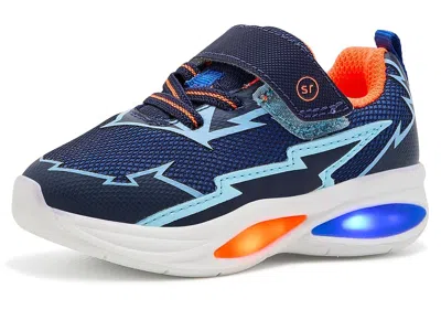 Stride Rite Lighted Sneaker (toddler/little Kid) Kid's Shoes Flash Navy: 12 Little Kid M, Synthetic In White