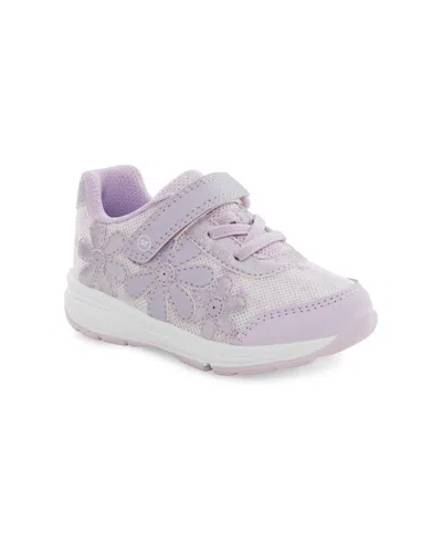 Stride Rite Kids' Little Girls Sr Lighted Glimmer Apma Approved Shoe In Lavender
