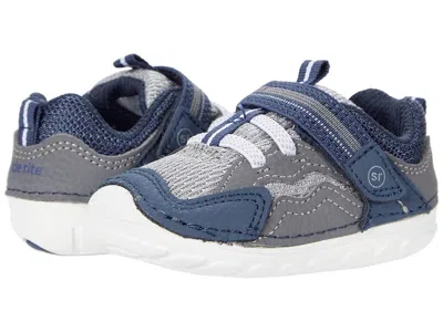 Stride Rite Kids' Sm Kylo (infant/toddler) Boy's Shoes Navy/grey : 3 Infant Xw, Textile/leather In Blue