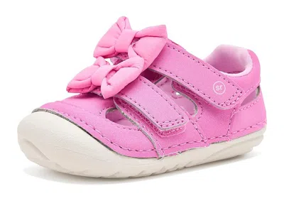 Stride Rite Sm Triton (infant/toddler) Kid's Shoes Magenta : 4 Toddler W, Leather In Purple