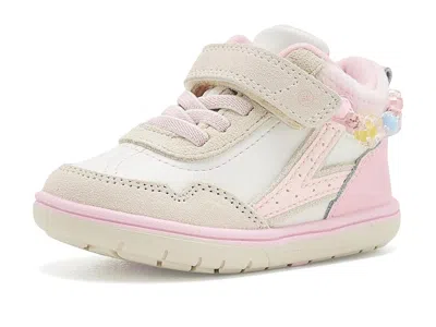 Stride Rite Srt London Mid (toddler/little Kid) Kid's Shoes White/ Pink: 8 Toddler W, Leather In Multi