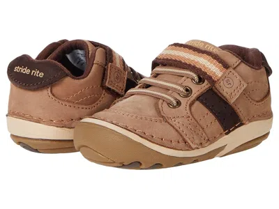 Stride Rite Srt Sm Artie (infant/toddler) Boy Kids Shoes Tan : 6 Toddler W, Canvas/leather In Brown