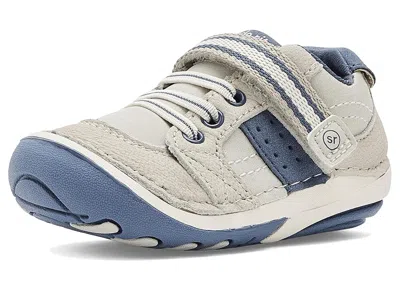 Stride Rite Srt Sm Artie (infant/toddler) Kids Shoes Stone : 3 Infant Xw, Canvas/leather In Gray