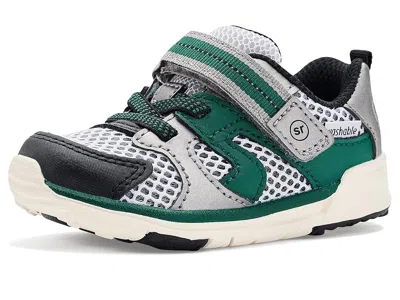 Stride Rite Srt Velocity (toddler) Kid's Shoes Black/green : 4 Toddler M, Leather In Multi