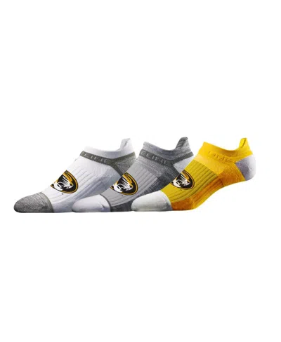 Strideline Men's And Women's 3-pack Missouri Tigers Premium Low Ankle Socks Set In Transparent