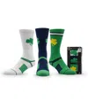 Strideline Men's And Women's 3-pack Notre Dame Fighting Irish Premium Knit Crew Socks In Multi