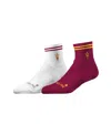 Strideline Men's And Women's Arizona State Sun Devils Premium Knit 2-pack Half Calf Socks Set In Transparent