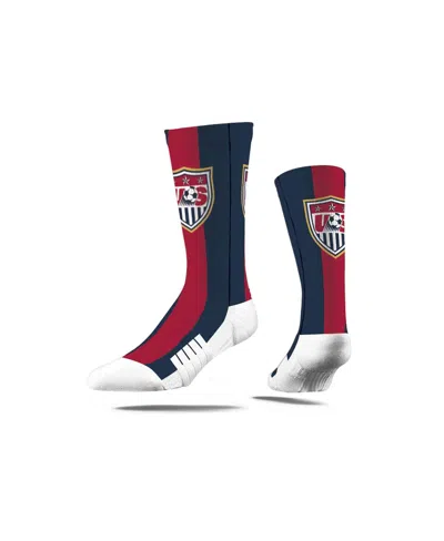 Strideline Men's And Women's Usmnt Premium Full Sub Knit Crew Socks In White
