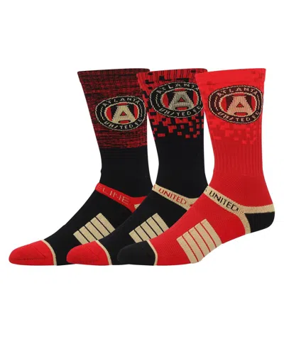 Strideline Men's Atlanta United Fc Premium 3-pack Knit Crew Socks Set In Multi