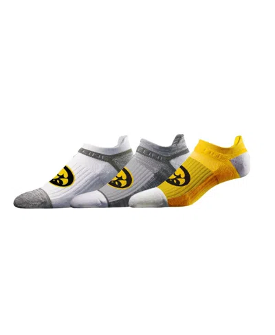 Strideline Stride Line Men's And Women's Iowa Hawkeyes Premium Low 3-pack Ankle Socks Set In Transparent
