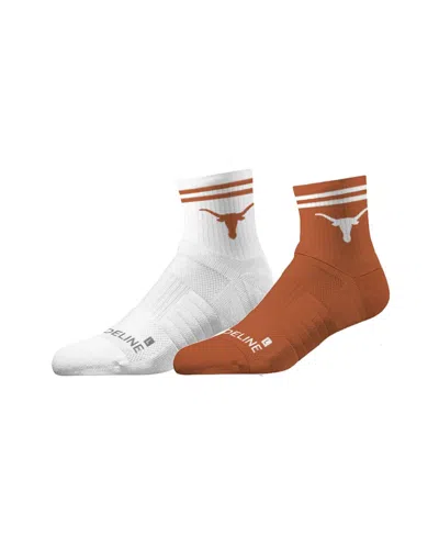 Strideline Unisex 2-pack Texas Longhorns Premium Knit Half Calf Socks In Multi
