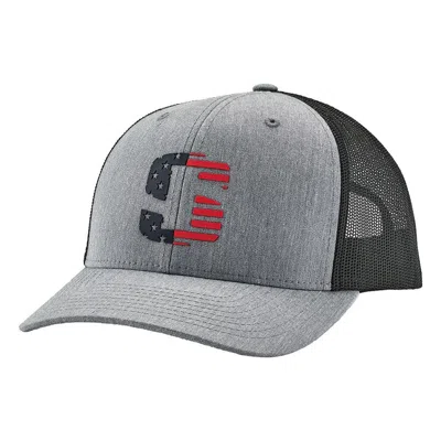 Striker Si Usa Icon Trucker Snapback Hat In Gray