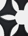 Stripe & Stare Brazilian Four Pack In Black