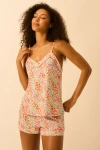 Stripe & Stare Cami & Short Set In Multi