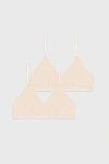 Stripe & Stare Crossover Bra Two Pack In Animal Print