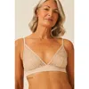 Stripe & Stare Eco Lace Triangle Bra & Original Knicker Set In Neutral