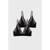 Stripe & Stare Eco Lace Triangle Two Pack In Black