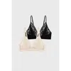 Stripe & Stare Eco Lace Triangle Two Pack In Multi