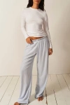 Stripe & Stare Ecovero Pyjama Bottoms In Blue Stripe