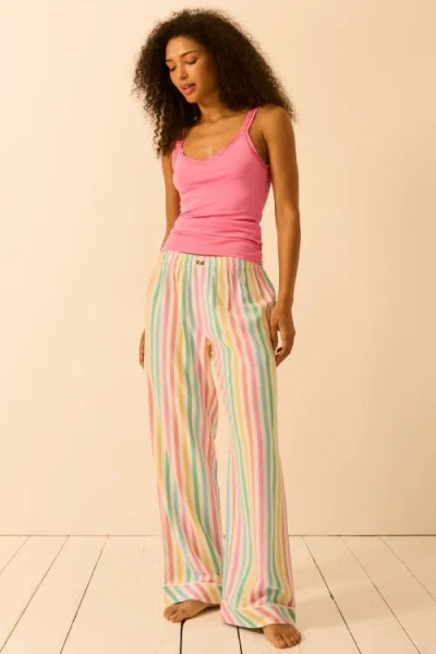 Stripe & Stare Ecovero Pyjama Bottoms In Multi
