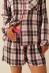 Stripe & Stare Ecovero Pyjama Shorts In Black