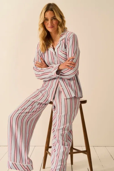 Stripe & Stare Ecovero Pyjama Top In Multi