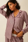 Stripe & Stare Ecovero Pyjama Top In Red