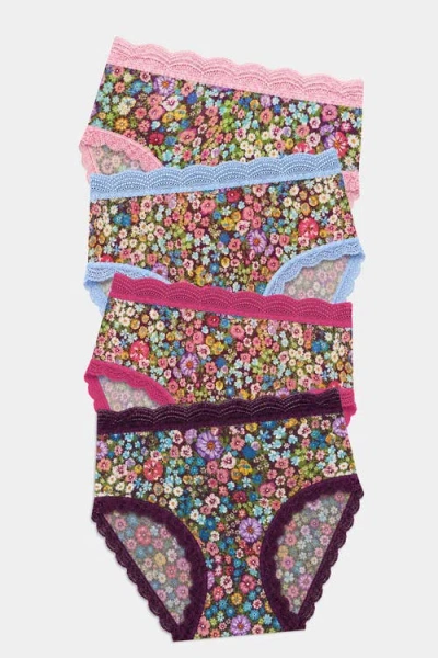 Stripe & Stare High Rise Four Pack In Multi