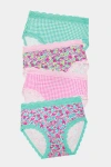 Stripe & Stare High Rise Knicker Four Pack In Green