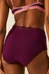 Stripe & Stare High Rise Knicker Four Pack In Burgundy