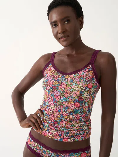Stripe & Stare Lace Cami In Pansy Pop