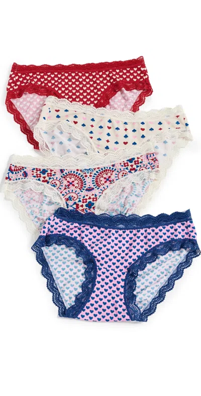 Stripe & Stare Original Knicker Four Pack Lady Luck In Green
