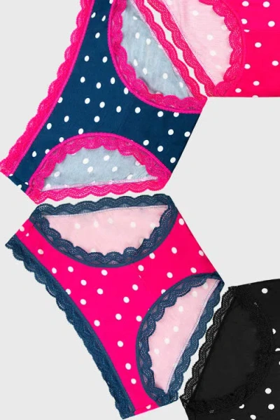 Stripe & Stare Original Knicker Four Pack In Vintage Spot