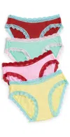 Stripe & Stare Original Knickers Four Pack Bon Bon Brights In Multi
