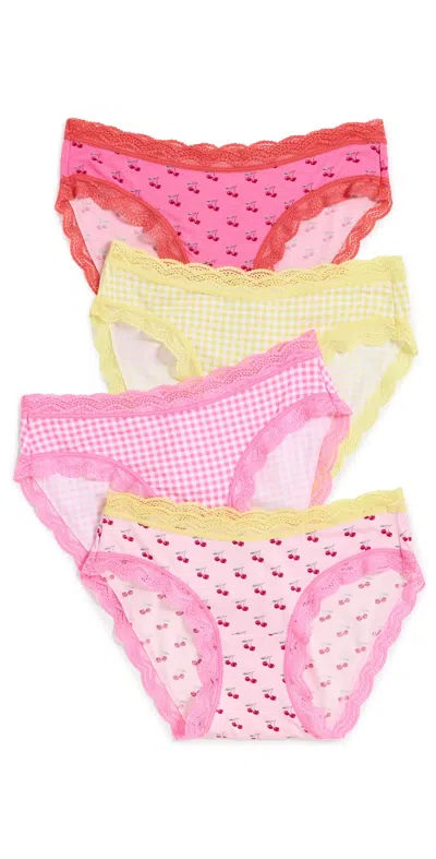 Stripe & Stare Original Knickers Four Pack Cherry Baby In Multi