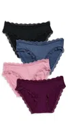 Stripe & Stare Orignal Knickers 4 Pack Black Cherry In Multi