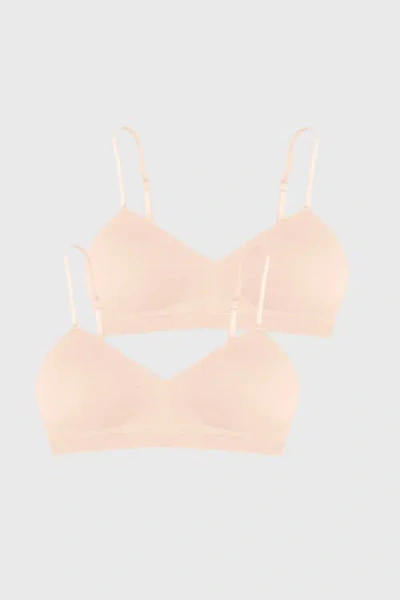 Stripe & Stare Padded Bra Two Pack In Pink