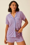Stripe & Stare Short Pyjama Set In Multi