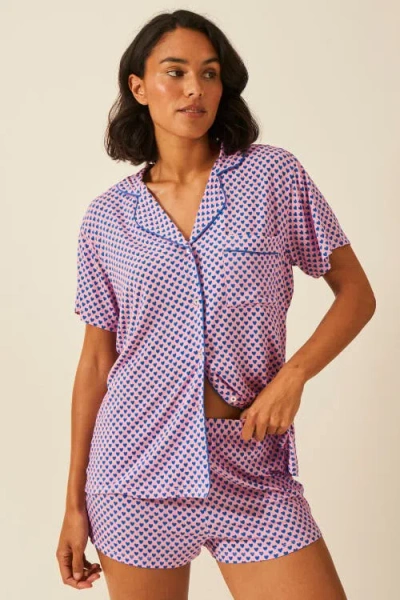 Stripe & Stare Short Pyjama Set In Multi