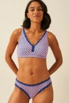 Stripe & Stare The Lace Plunge & Original Knicker Set In Multi