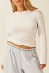 Stripe & Stare Underlayer Top In White