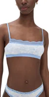 Stripe & Stare X Marea The Lace Square Bralette Marea Seashell In Blue